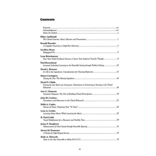 The Choral Director's Cookbook