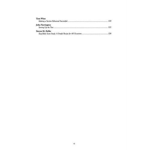 The Choral Director's Cookbook