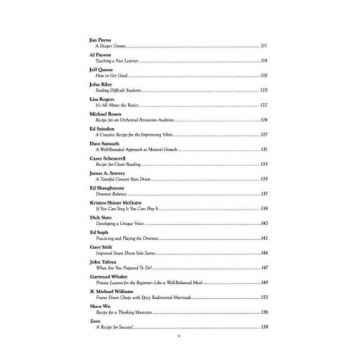The Drum and Percussion Cookbook