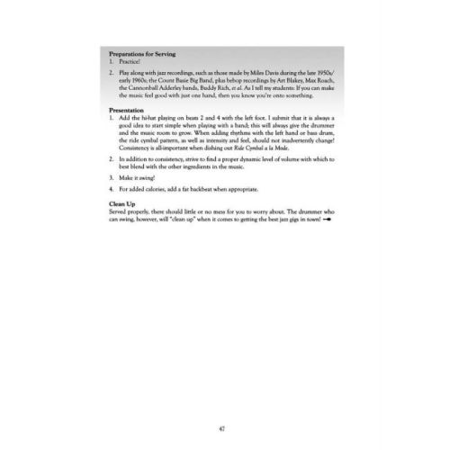 The Drum and Percussion Cookbook