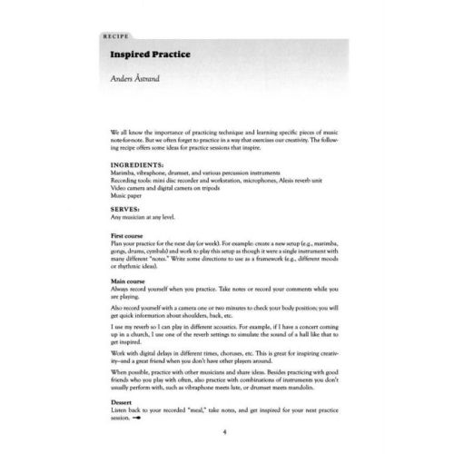 The Drum and Percussion Cookbook