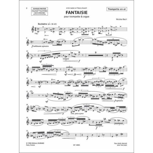 Bacri, Nicolas - Fantaisie Op. 48