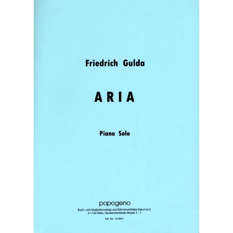 Gulda, Friedrich - Aria Piano Solo