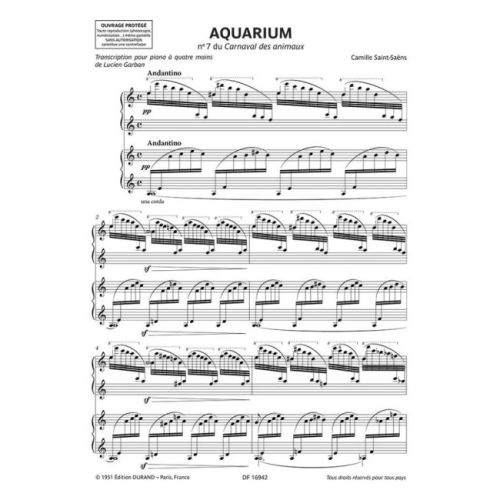 Aquarium pour piano à quatre mains