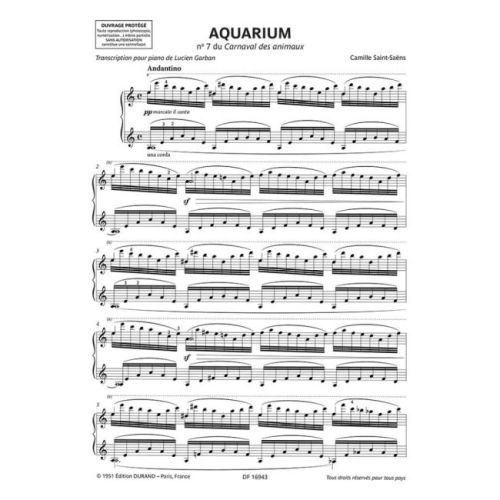 Aquarium pour piano