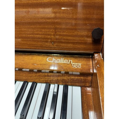 Pre-owned Challen 988 upright piano in mahogany polish
