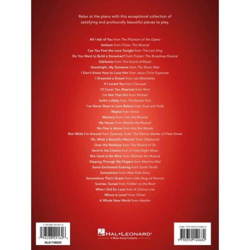 Peaceful Piano Solos: Musicals