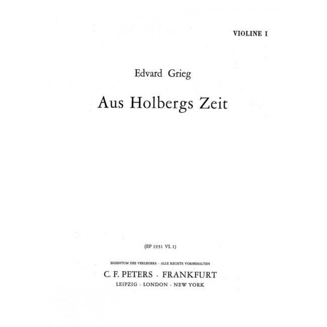 Grieg, Edvard - Holberg Suite Op.40 (violin 1)