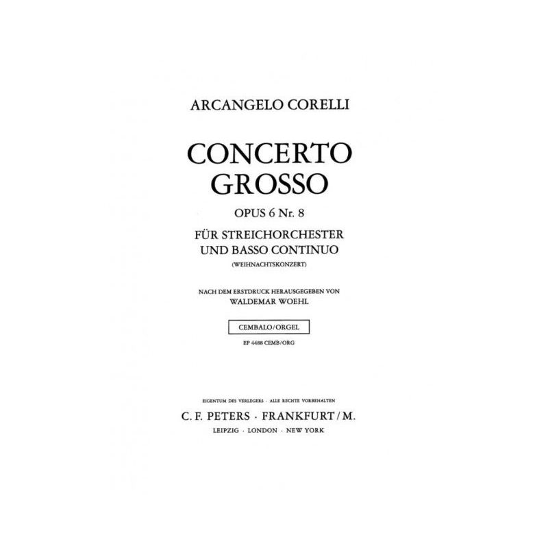 Corelli, Arcangelo - Concerto grosso in G minor op. 6/8 (Christmas Concerto) (Harpsicord Part)