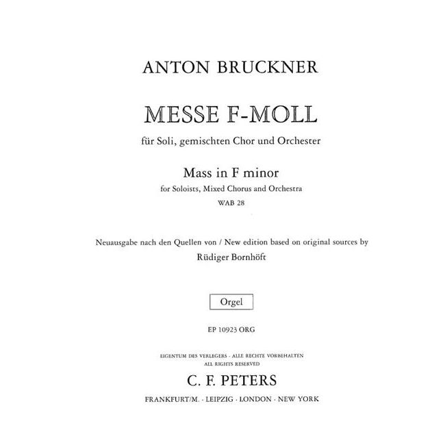 Bruckner, Anton - Mass No.3 in F minor (Organ Part)