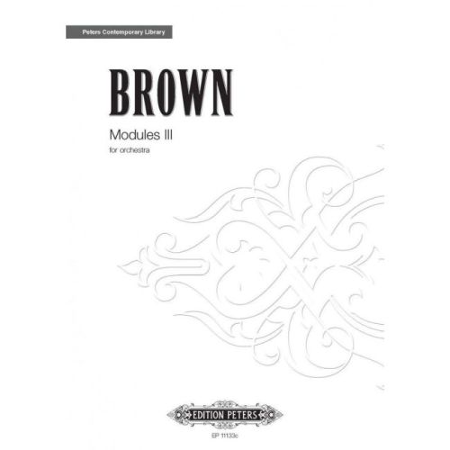 Brown, Earle - Modules III