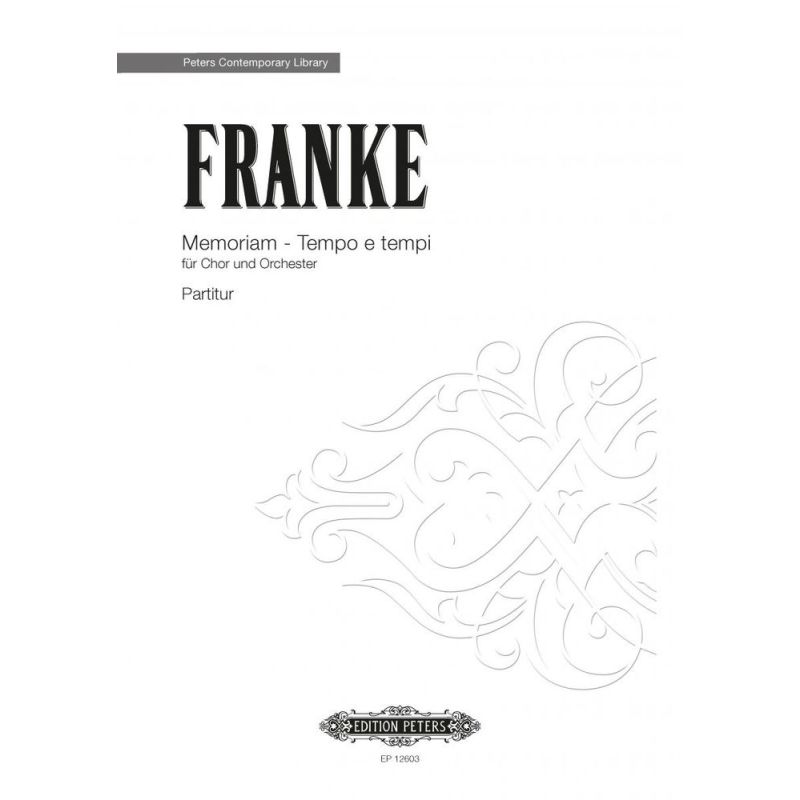 Franke, Bernd - Memoriam - Tempo e tempi (score)