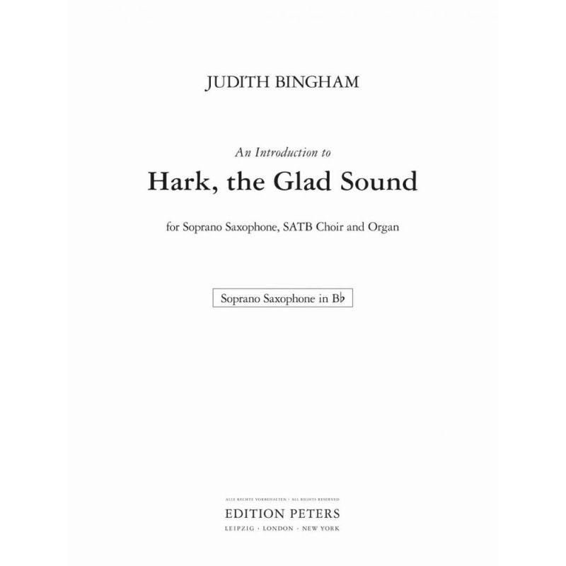 Bingham, Judith - An Introduction to Hark, the Glad Sound