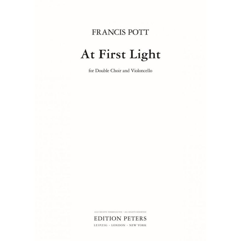 Pott, Francis - At First Light (cello part)