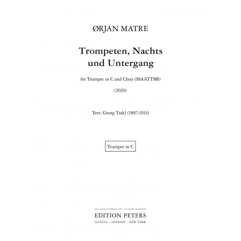 Matre, Ørjan - Trompeten, Nachts und Untergang