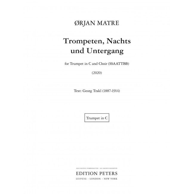 Matre, Ørjan - Trompeten, Nachts und Untergang