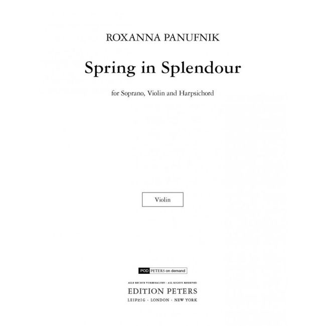 Panufnik, Roxanna - Spring in Splendour