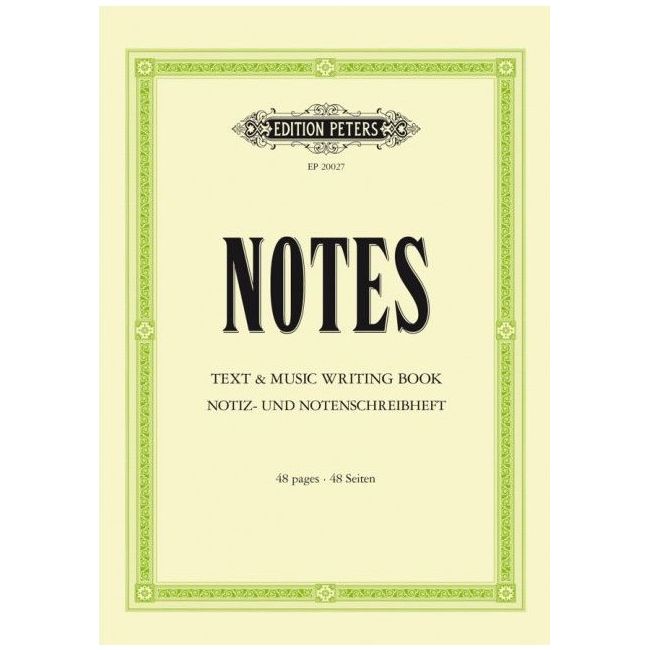Notes: Text & Music Writing Book