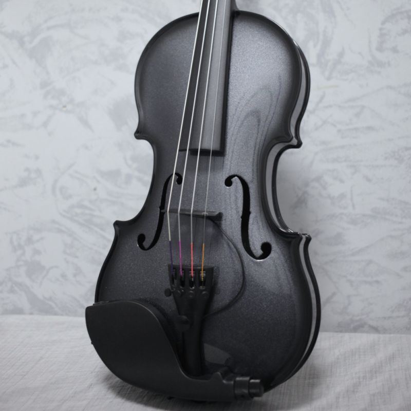 Glasser Acoustic-Electric Violin in Gun Metal Metallic