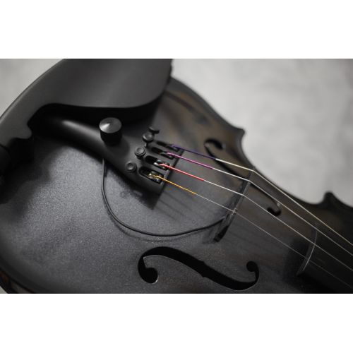 Glasser Acoustic-Electric Violin in Gun Metal Metallic