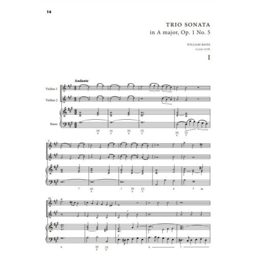 Bates, William - Six trio sonatas Vol. 2 op. 1/2 Vol. 2
