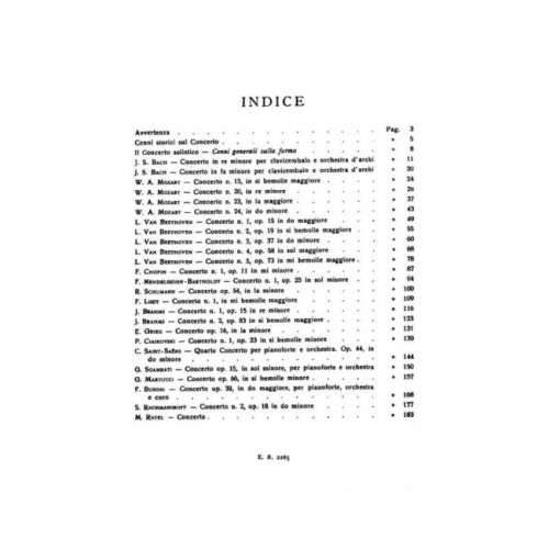 Falckenhagen, Adam - Analisi Di Concerti Per Pianoforte E Orchestra