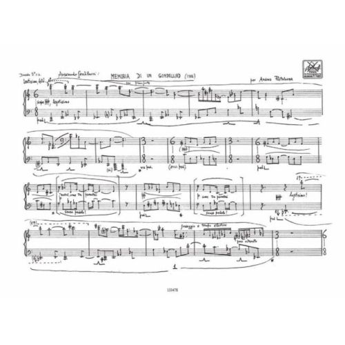 Gentilucci, Armando - Memoria di un gondellied