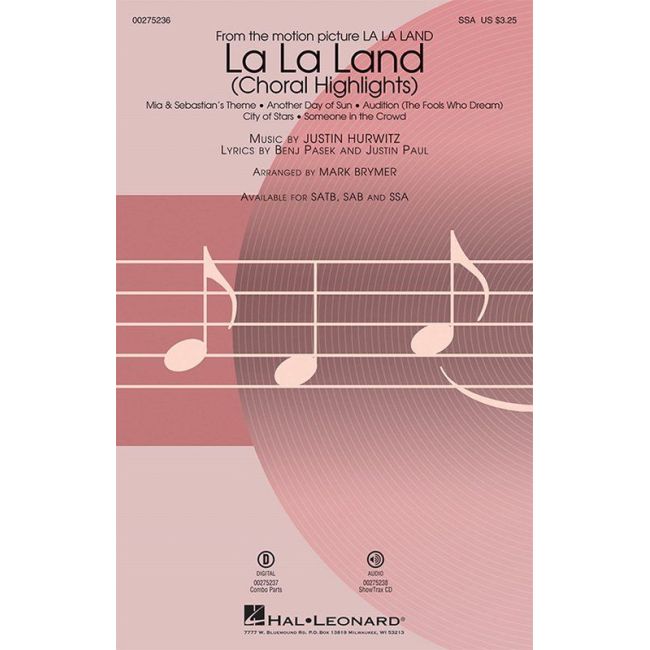 Hurwitz, Justin - La La Land (Choral Highlights). SSA