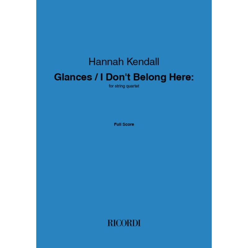 Kendall, Hannah - Glances / I Don't Belong Here