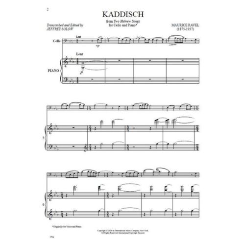 Ravel, Maurice - Kaddisch from Two Hebrew Songs