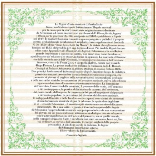 Schumann, Robert - Regole Di Vita Musicale