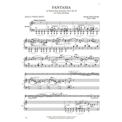 Wieniawski, Henryk - Fantasia op. 20