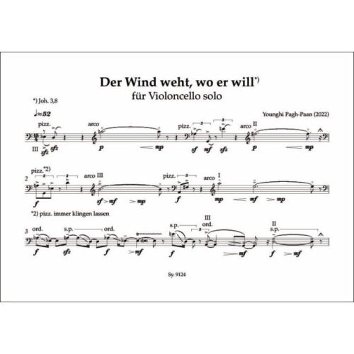 Younghi Pagh-Paan - Der Wind weht, wo er will