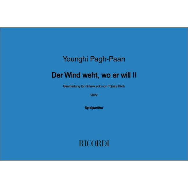 Younghi Pagh-Paan - Der Wind weht, wo er will II