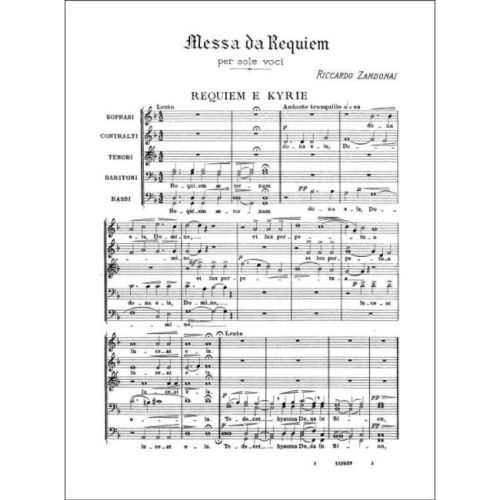 Zandonai, Riccardo - Messa da requiem