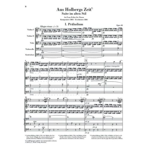 Grieg, Edvard - From Holberg's Time, Suite in the Old Style op. 40