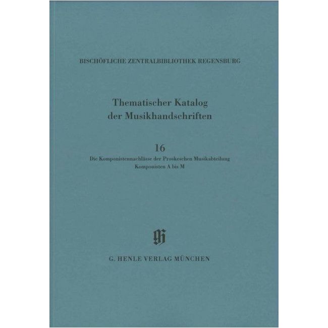 Thematischer Katalog der Musikhandschriften