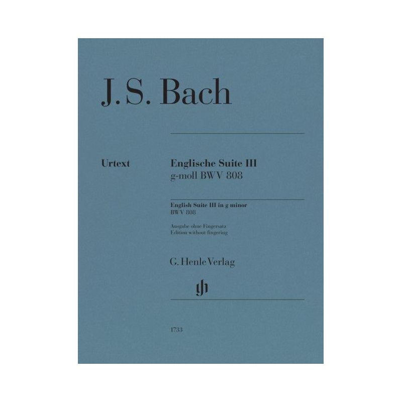 Bach, Johann Sebastian - English Suite 3 BWV 808