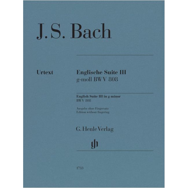 Bach, Johann Sebastian - English Suite 3 BWV 808
