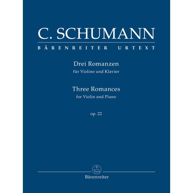 Schumann, Clara - Three Romances for Violin and Piano op. 22
