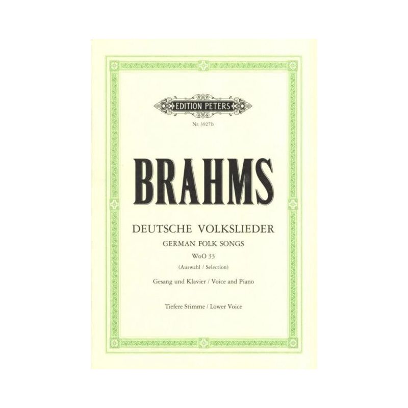 Brahms, Johannes - Selection of 20 German Folk Songs