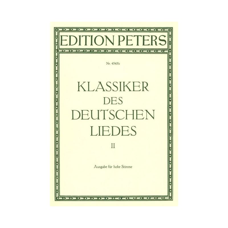 Classics of the German Lied, Volume 2 (High Voice)