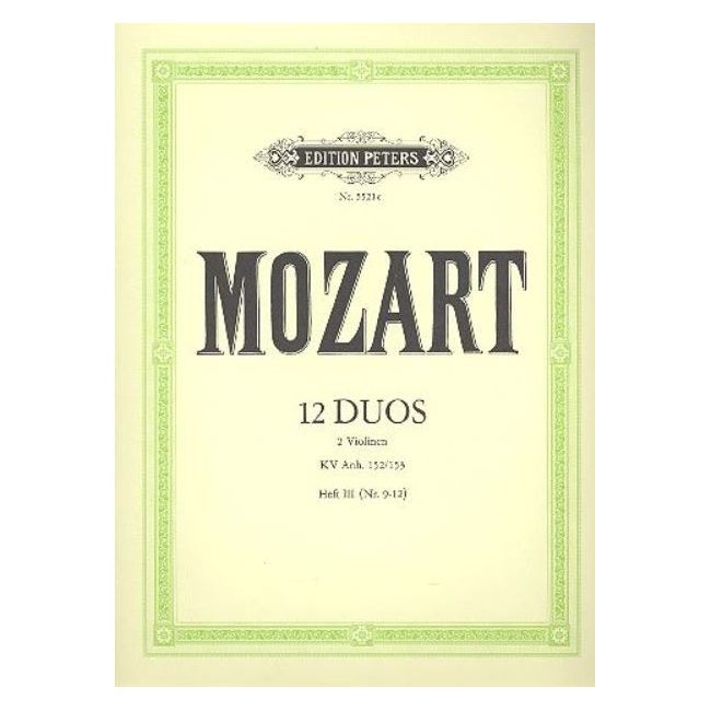 Mozart, Wolfgang Amadeus - 12 Duets K.Anh.152 Vol.3