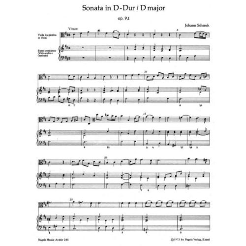 Sonata in D Op.9/1 from LEcho du Danube - Johann Schenck