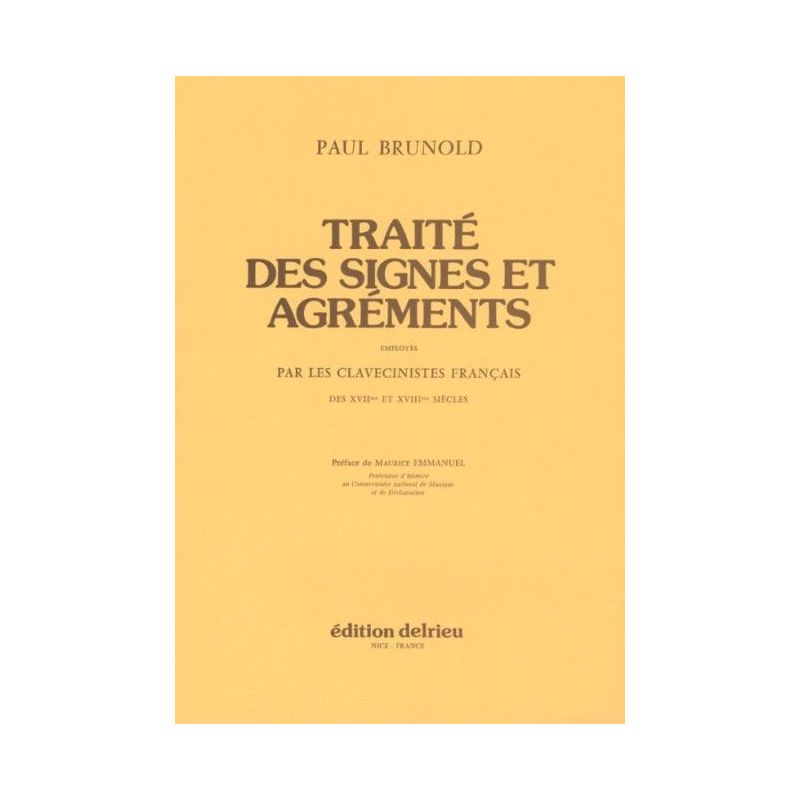 Brunold, Paul - Traité des signes et agréments