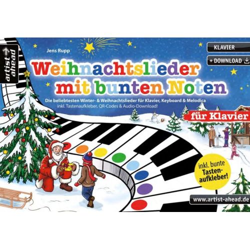 Weihnachtslieder mit bunten...