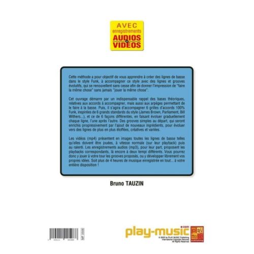 Tauzin, Bruno - Lignes de basse funk évolutives