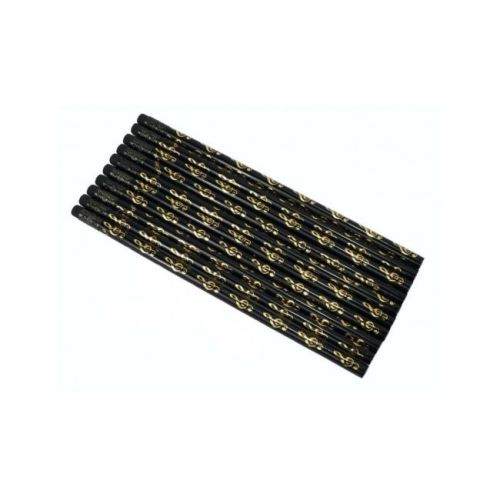 Pencil g-clef black/golden...