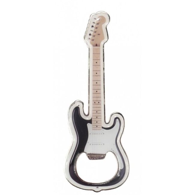 Bottle opener with magnet electric (black) guitar