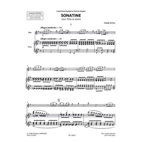 Arrieu, Claude - Sonatine pour flûte et piano